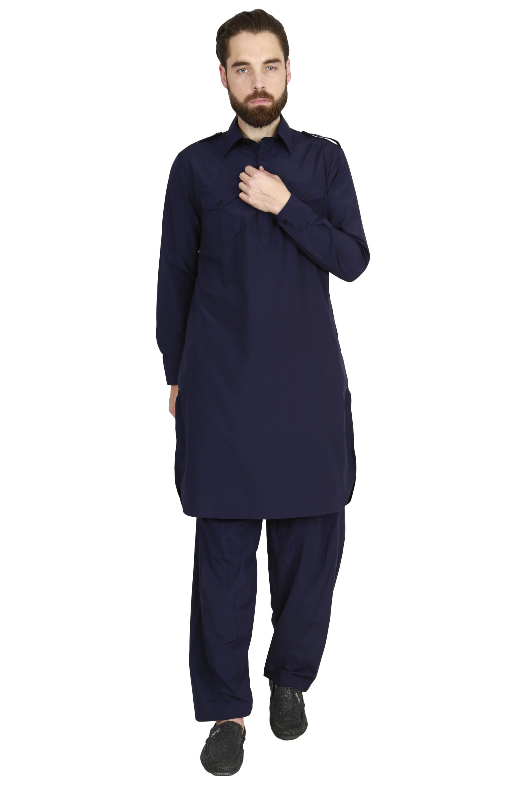 Pathani(Navy blue) – Kurtaplanet